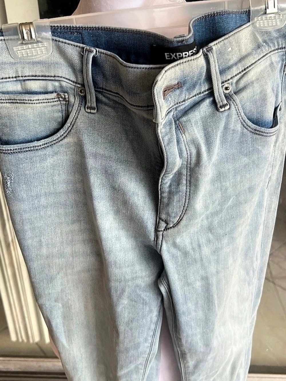 Express Mid Rise Legging Jeans Blue Waist 10R